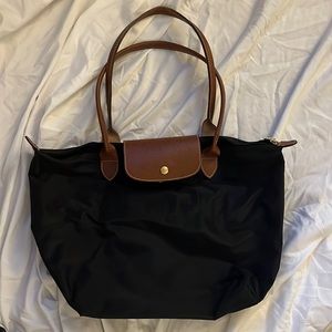 Large Le Pliage Longchamp Black nylon tote